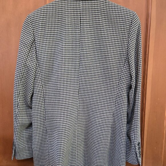 Austin Reed Women's Wool Blazer Beautiful Size 8 Lined Black and Cream pattern - Picture 2 of 2
